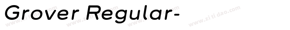 Grover Regular字体转换